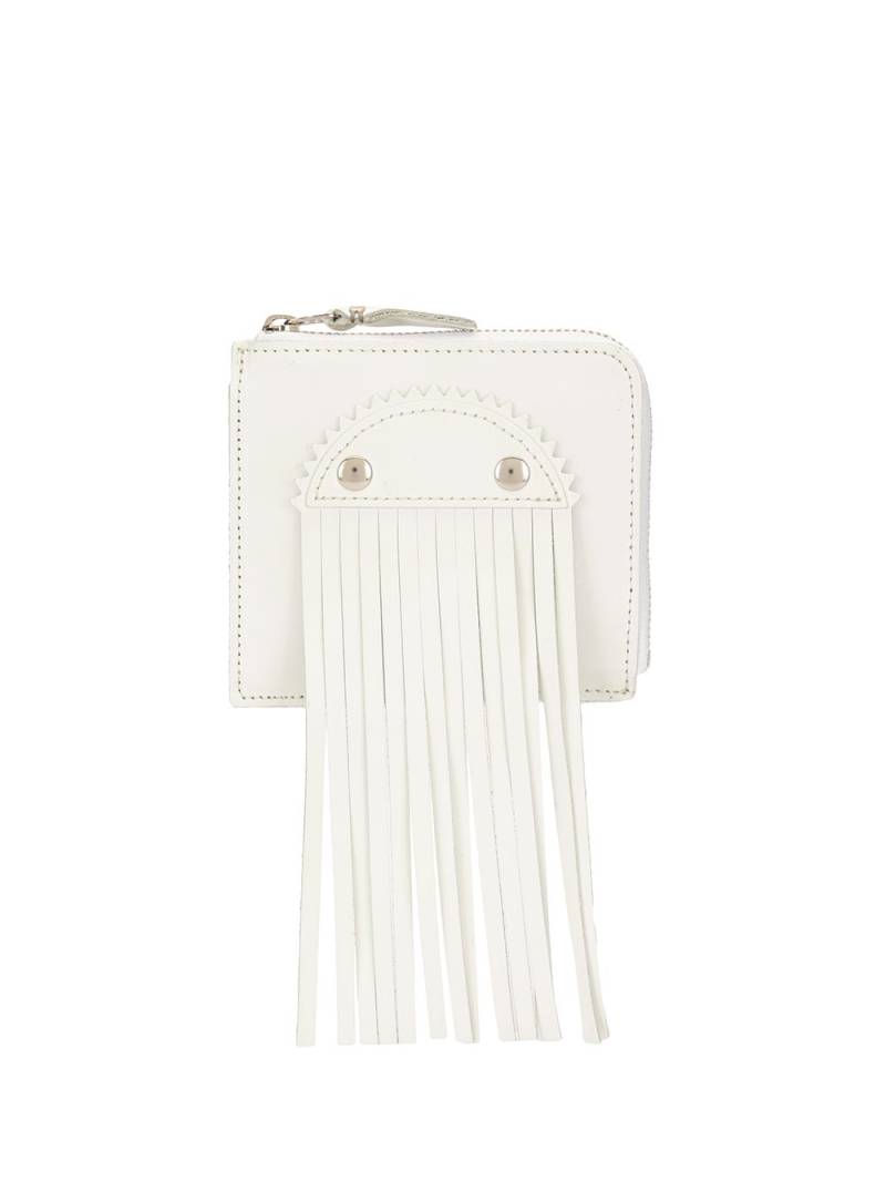 Comme Des Garçons Wallet fringe-detail leather wallet - White von Comme Des Garçons Wallet