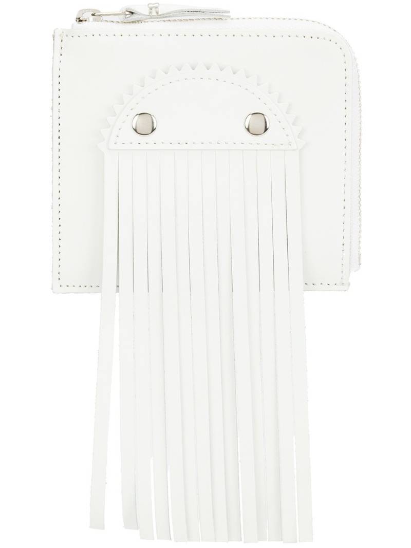 Comme Des Garçons Wallet fringed cardholder - White von Comme Des Garçons Wallet