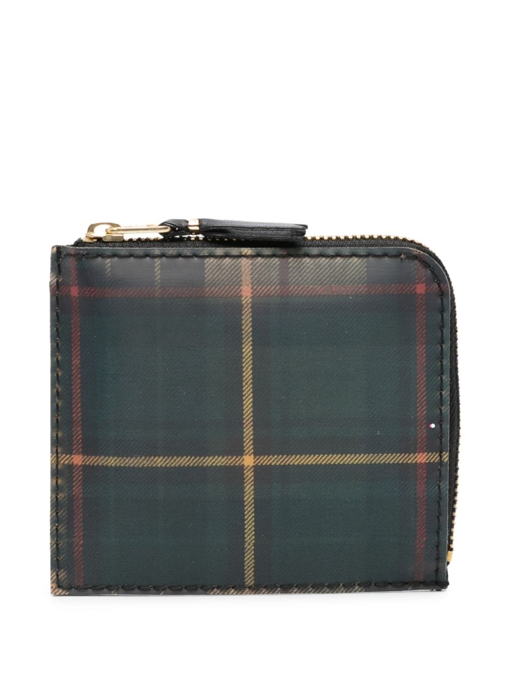 Comme Des Garçons Wallet holographic tartan-pattern wallet - Yellow von Comme Des Garçons Wallet