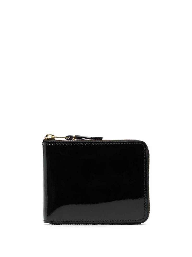 Comme Des Garçons Wallet inside-printed patent-leather wallet - Black von Comme Des Garçons Wallet