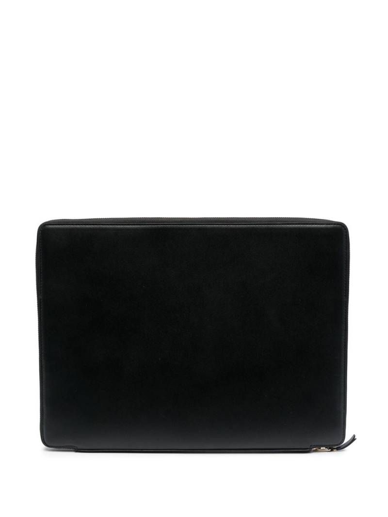 Comme Des Garçons Wallet leather zipped briefcase - Black von Comme Des Garçons Wallet