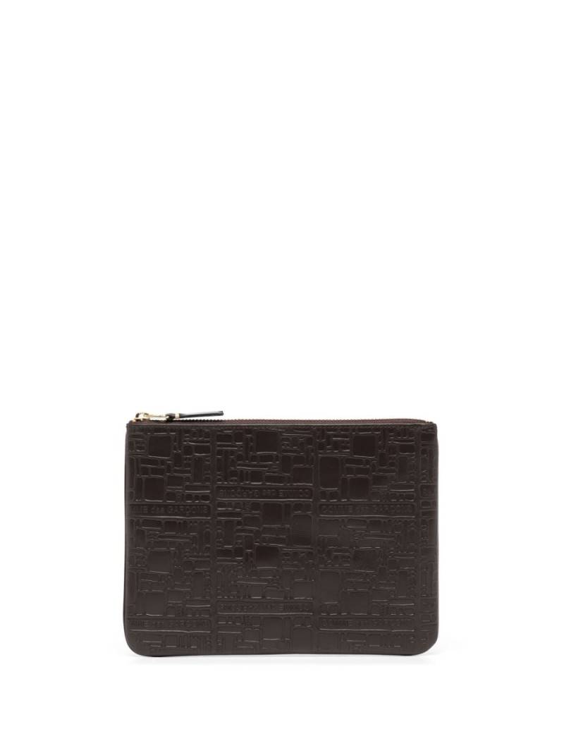 Comme Des Garçons Wallet logo-embossed leather wallet - Brown von Comme Des Garçons Wallet