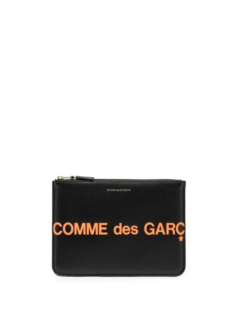 Comme Des Garçons Wallet logo-print leather wallet - Black von Comme Des Garçons Wallet