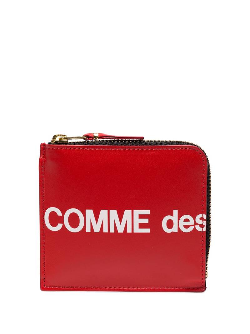 Comme Des Garçons Wallet logo-print leather wallet - Red von Comme Des Garçons Wallet