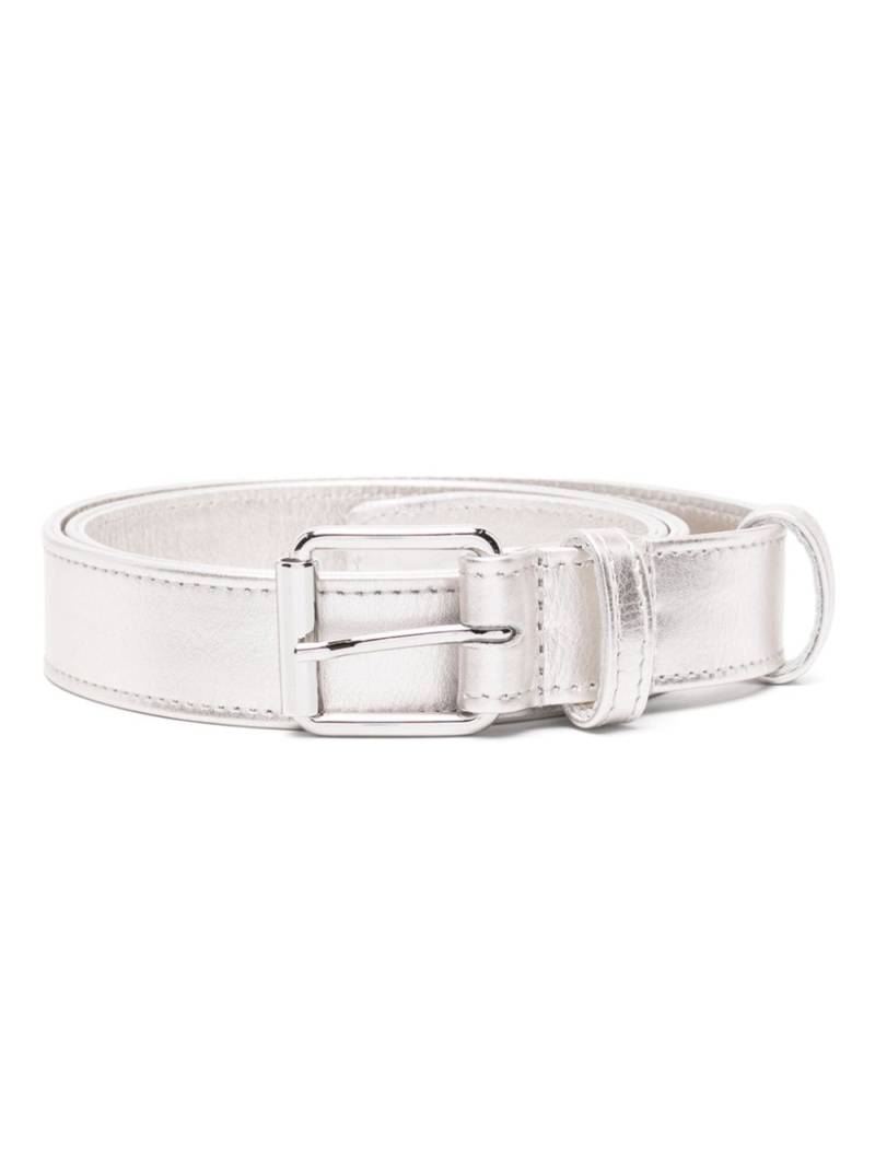 Comme Des Garçons Wallet metallic leather belt - Silver von Comme Des Garçons Wallet