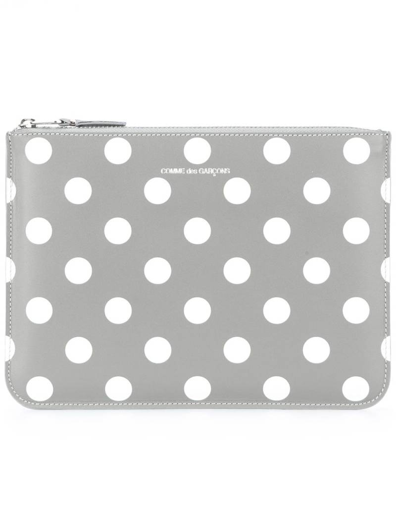 Comme Des Garçons Wallet polka dot coin purse - Grey von Comme Des Garçons Wallet