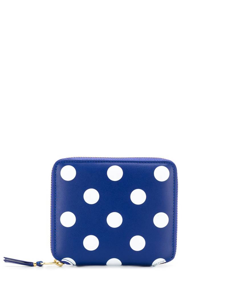 Comme Des Garçons Wallet polka-dot leather wallet - Blue von Comme Des Garçons Wallet