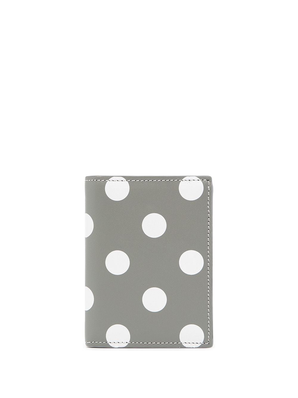 Comme Des Garçons Wallet polka dot-print leather cardholder - Grey von Comme Des Garçons Wallet