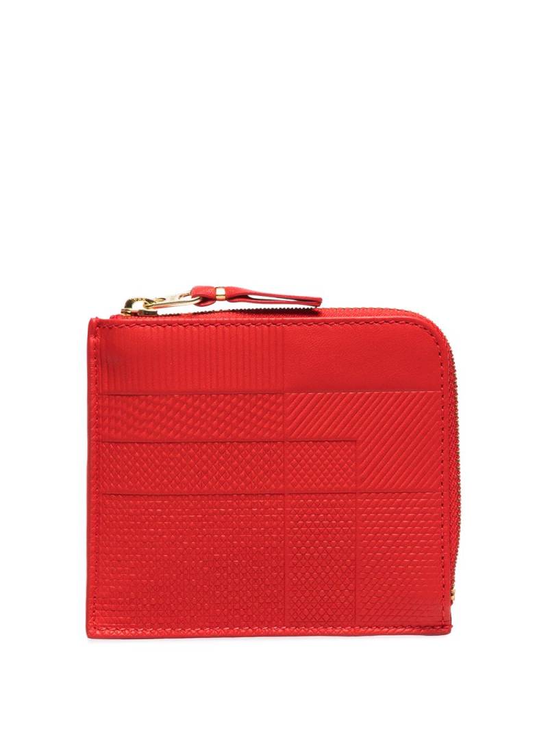 Comme Des Garçons Wallet Intersection half-zip wallet - Red von Comme Des Garçons Wallet