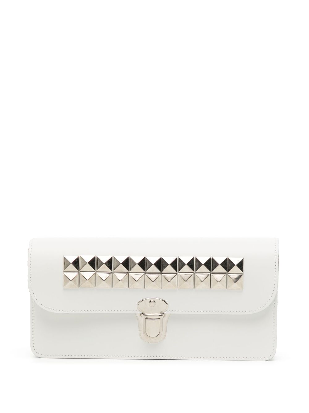 Comme Des Garçons Wallet stud-embellished leather wallet - White von Comme Des Garçons Wallet