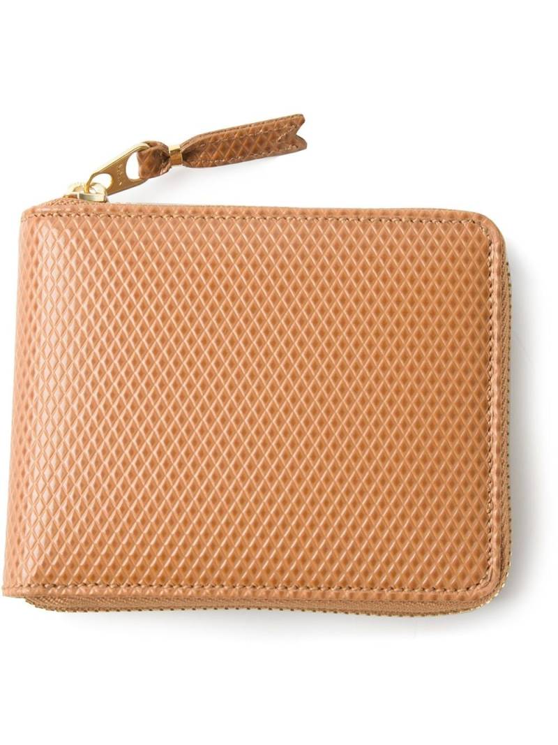 Comme Des Garçons Wallet textured zip-around wallet - Neutrals von Comme Des Garçons Wallet