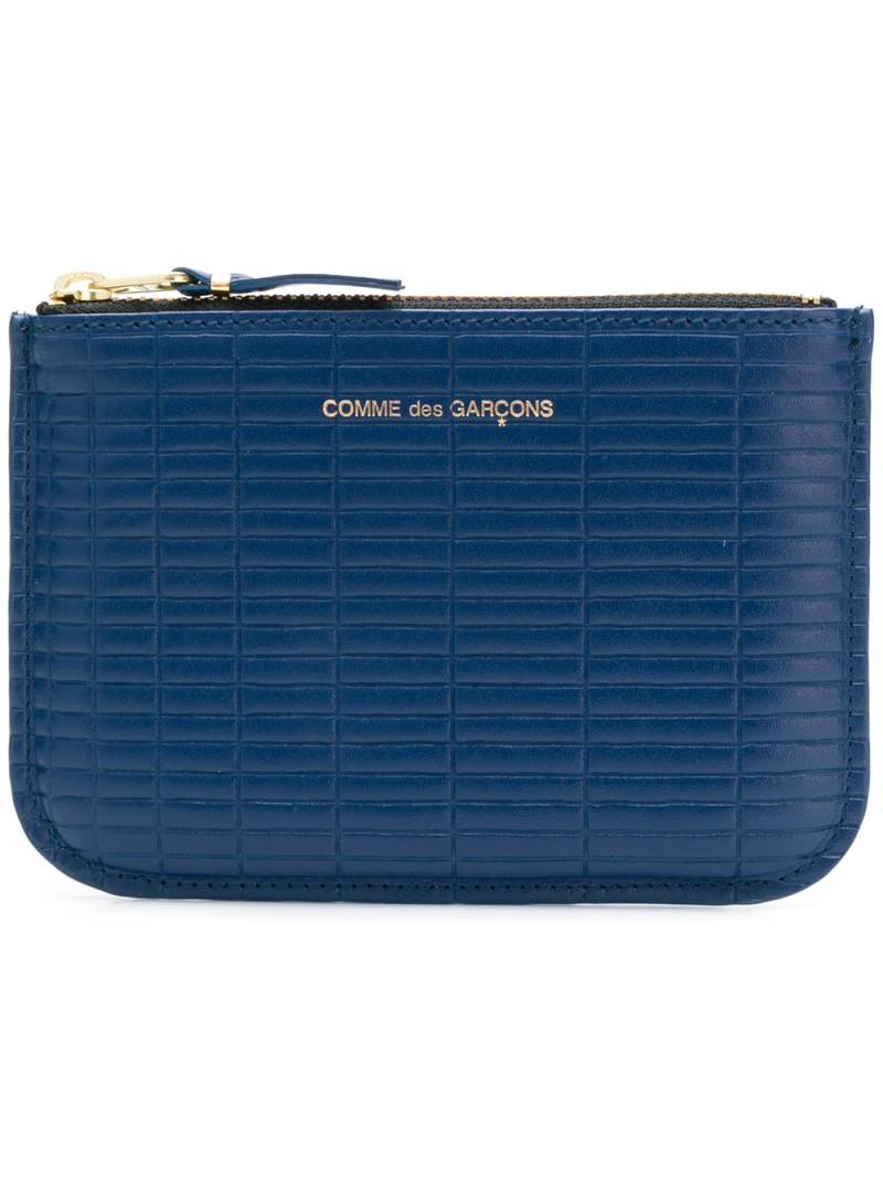 Comme Des Garçons Wallet textured leather purse - Blue von Comme Des Garçons Wallet