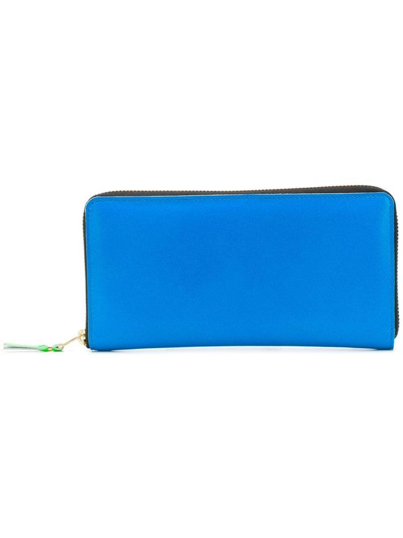 Comme Des Garçons Wallet zip-around leather wallet - Blue von Comme Des Garçons Wallet