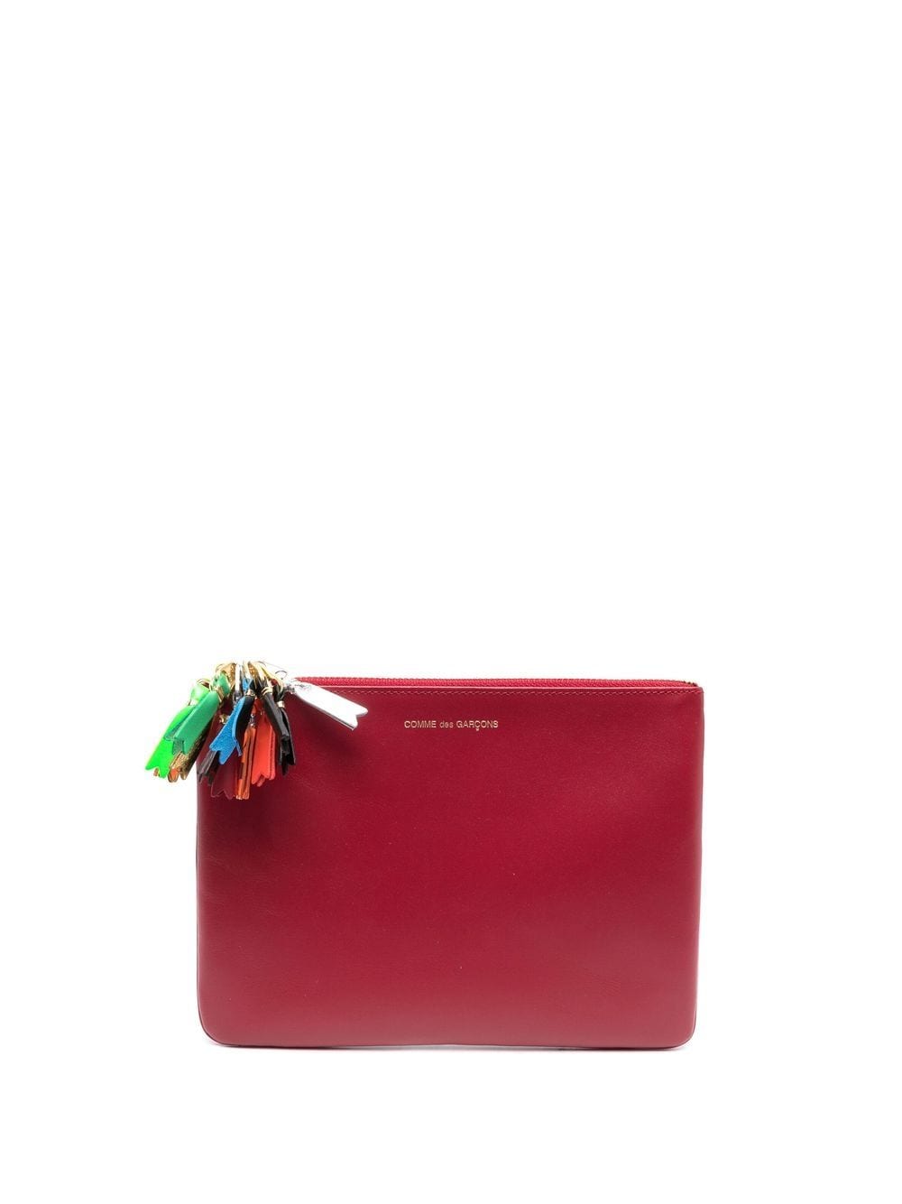 Comme Des Garçons Wallet zip-detailing leather wallet - Red von Comme Des Garçons Wallet