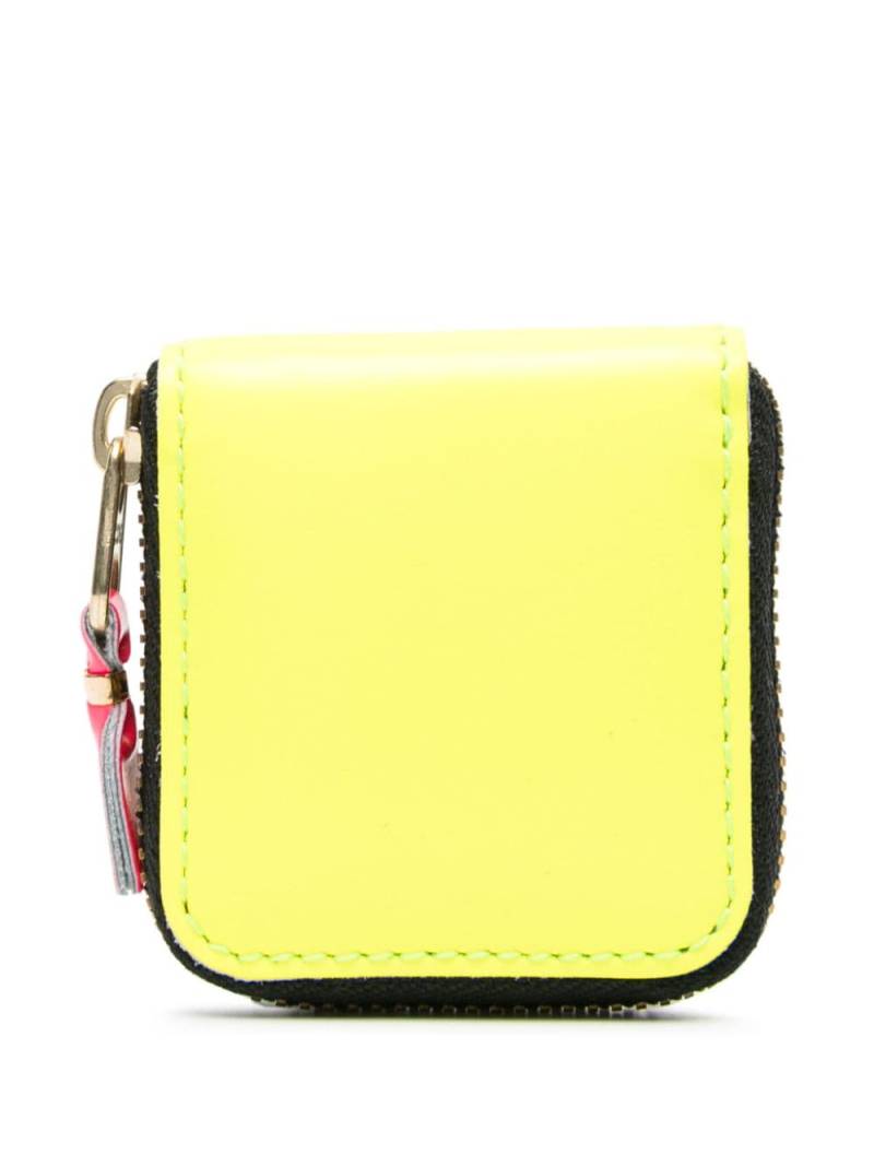 Comme Des Garçons Wallet zip-fastening leather coin purse - Yellow von Comme Des Garçons Wallet