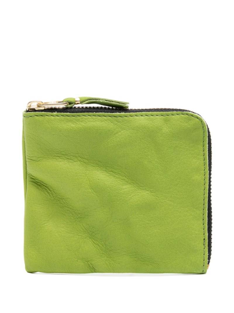 Comme Des Garçons Wallet zip-up leather cardholder - Green von Comme Des Garçons Wallet