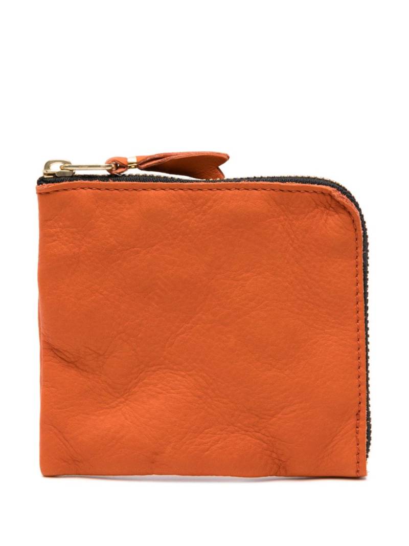 Comme Des Garçons Wallet zip-up leather cardholder - Orange von Comme Des Garçons Wallet