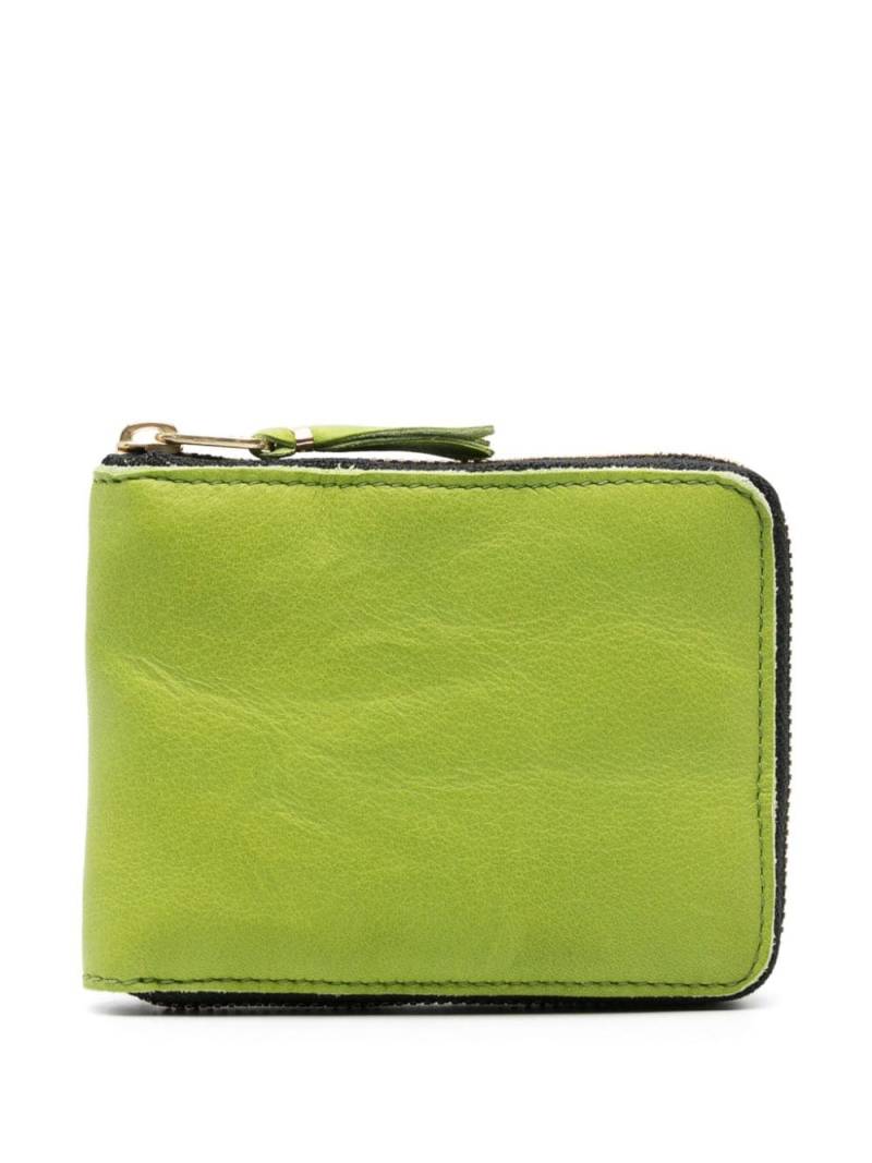 Comme Des Garçons Wallet zipped leather wallet - Green von Comme Des Garçons Wallet