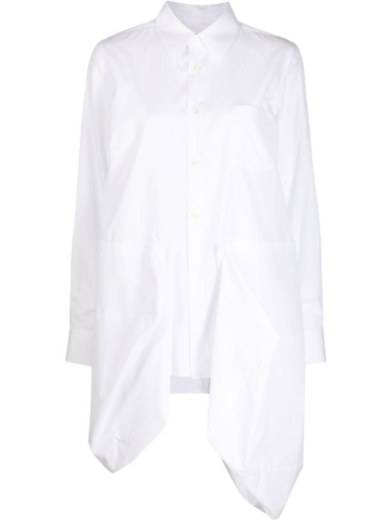 Comme Des Garçons asymmetric-hem cotton shirt - White von Comme Des Garçons