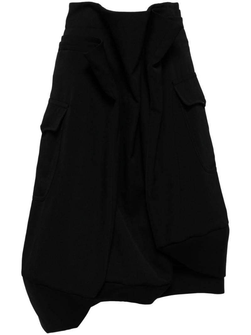 Comme Des Garçons asymmetric wool midi skirt - Black von Comme Des Garçons