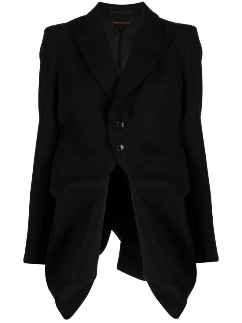 Comme Des Garçons asymmetric wool tailcoat - Black von Comme Des Garçons