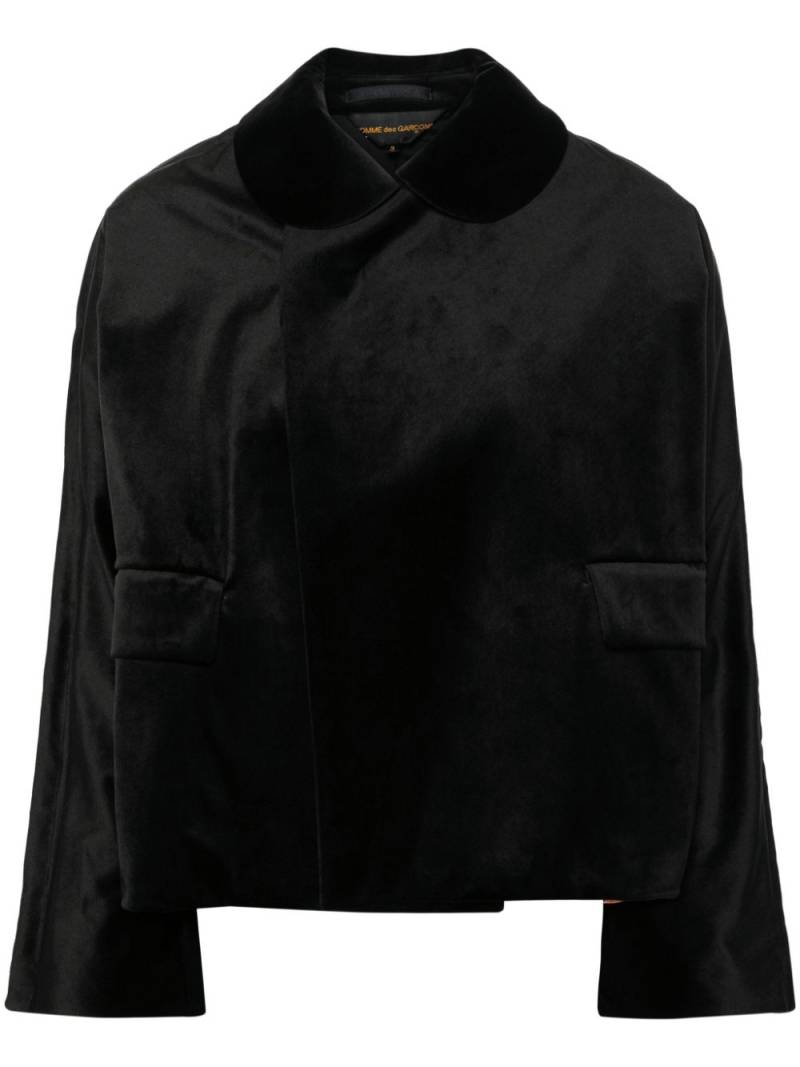 Comme Des Garçons bib-collar velvet jacket - Black von Comme Des Garçons