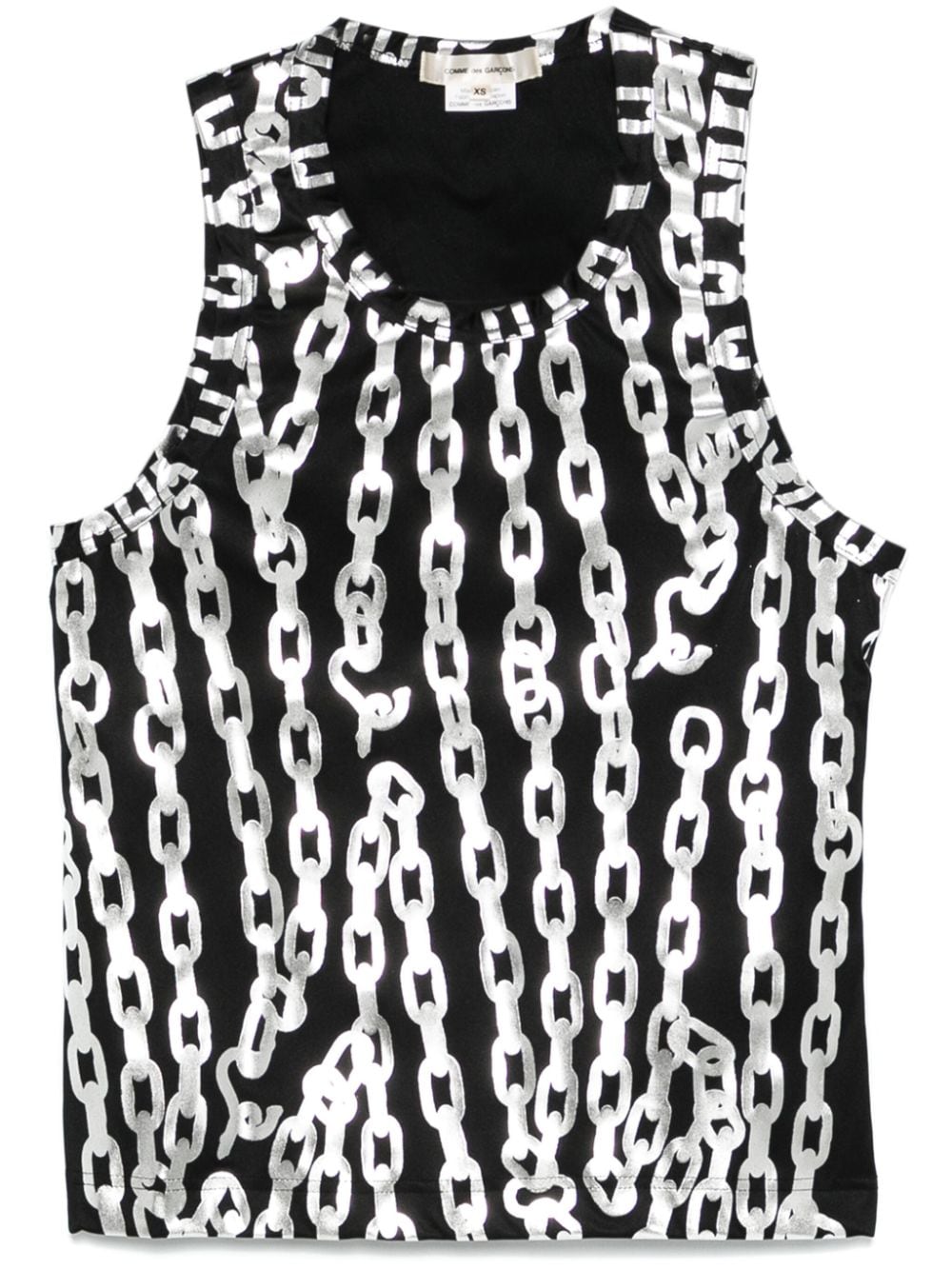 Comme Des Garçons chain-link print tank top - Black von Comme Des Garçons