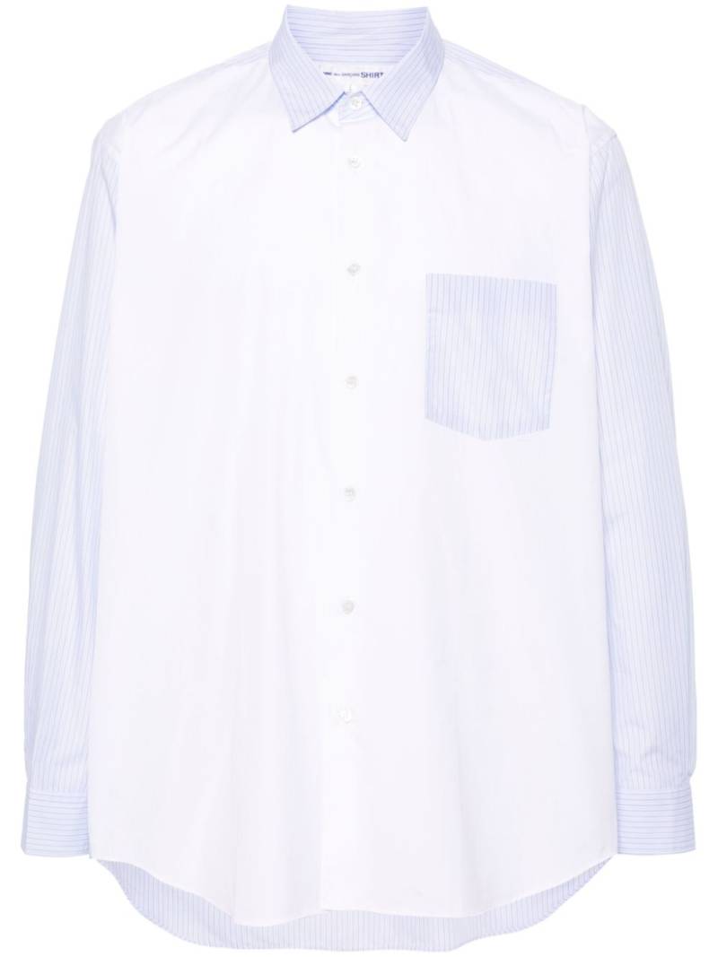 Comme Des Garçons colour-block cotton shirt - White von Comme Des Garçons