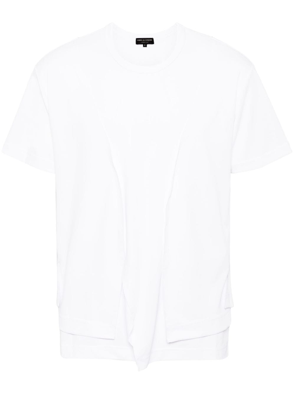 Comme Des Garçons crew-neck asymmetric T-shirt - White von Comme Des Garçons