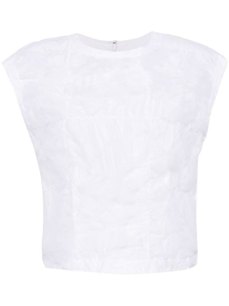 Comme Des Garçons crinkled finish vest - White von Comme Des Garçons