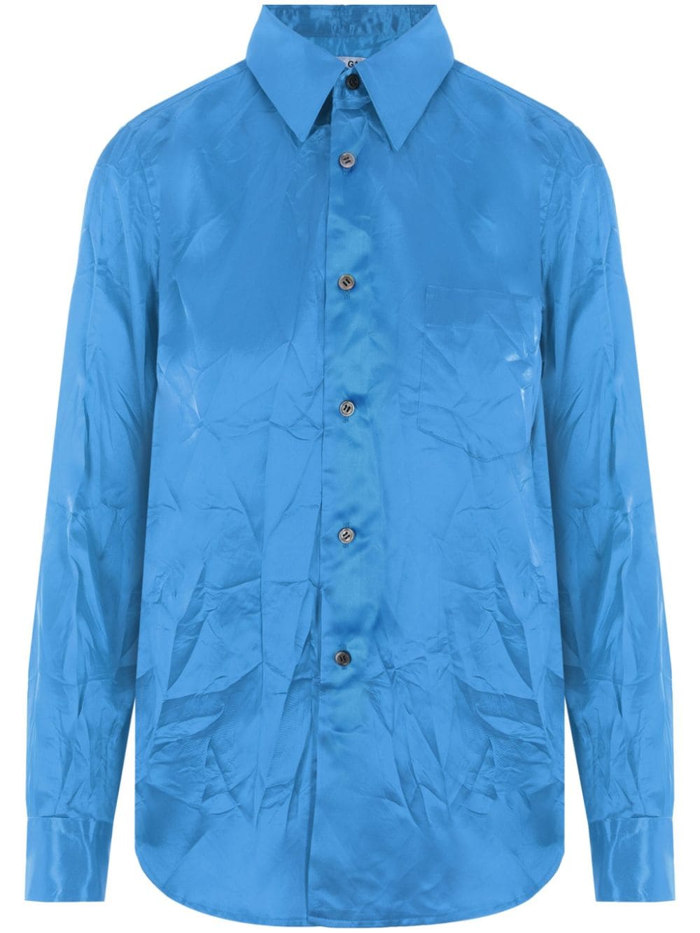 Comme Des Garçons crinkled long-sleeve shirt - Blue von Comme Des Garçons