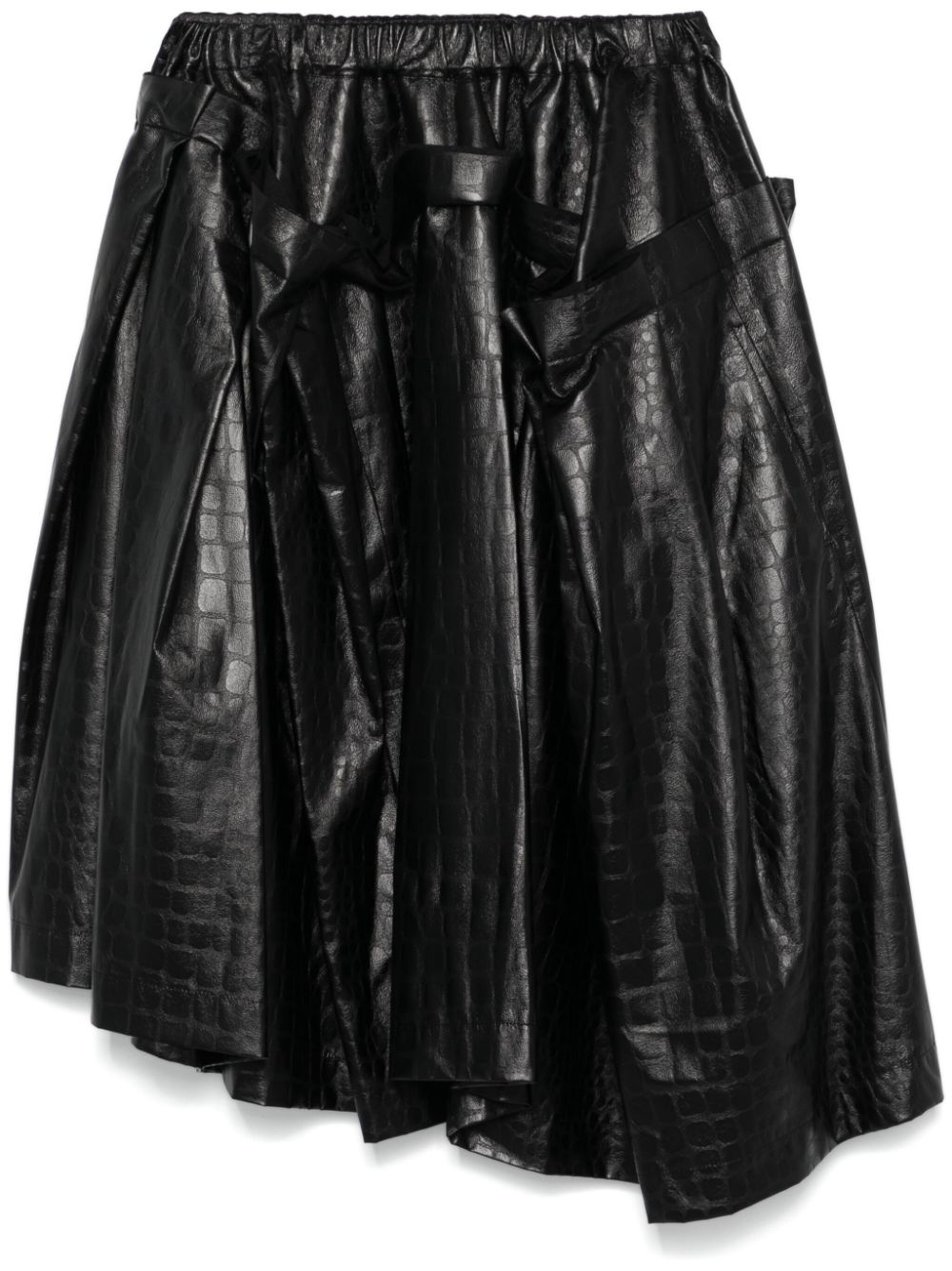 Comme Des Garçons crocodile-embossed midi skirt - Black von Comme Des Garçons