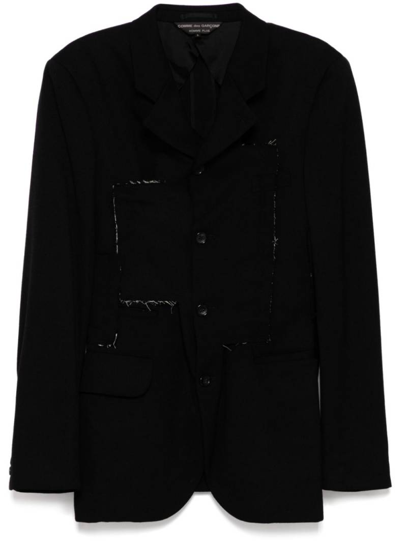 Comme Des Garçons distressed detail blazer - Black von Comme Des Garçons