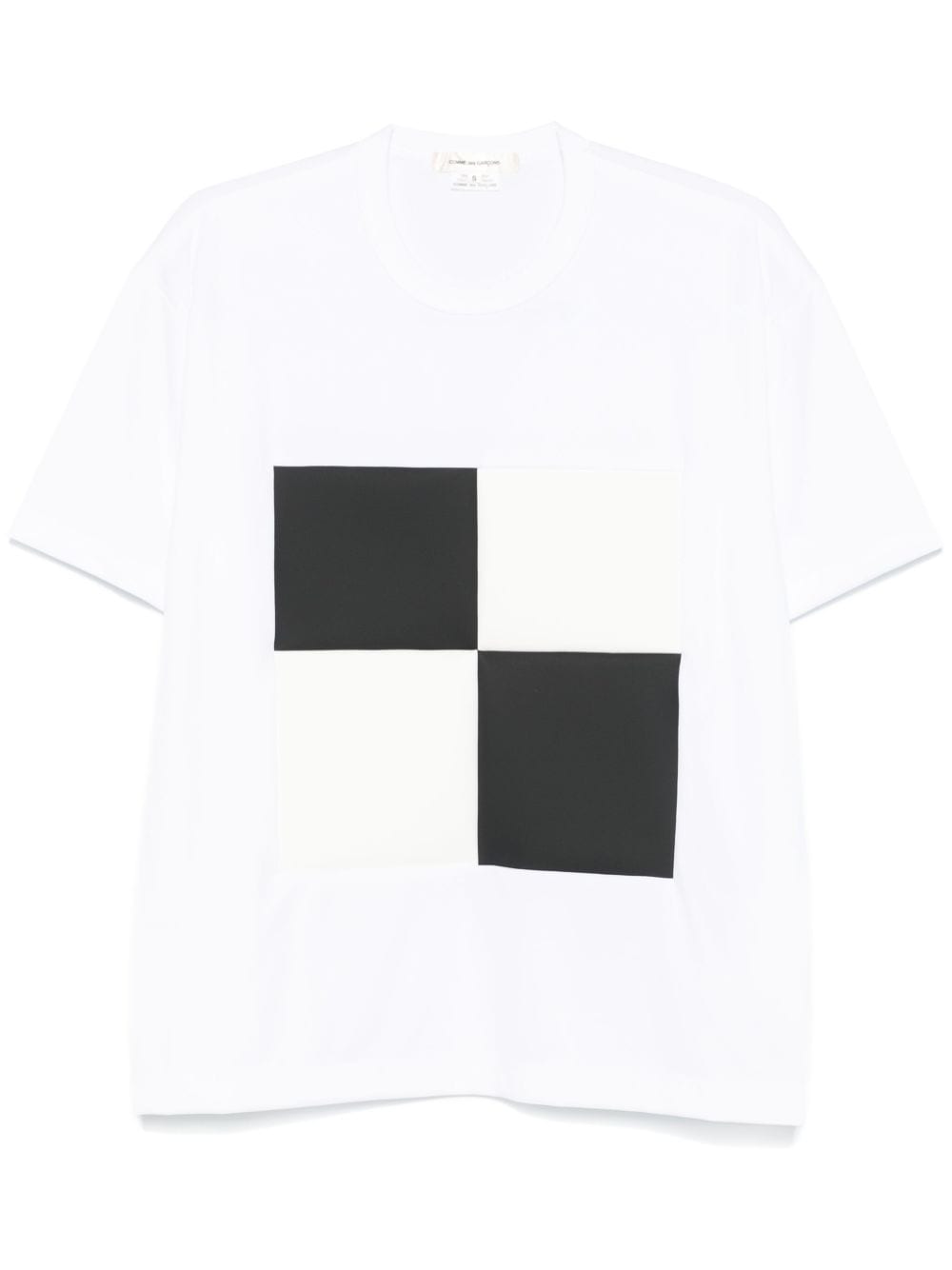 Comme Des Garçons faux-leather patch T-shirt - White von Comme Des Garçons