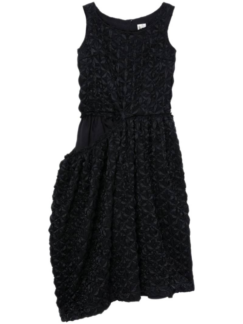 Comme Des Garçons floral-appliqué midi dress - Black von Comme Des Garçons