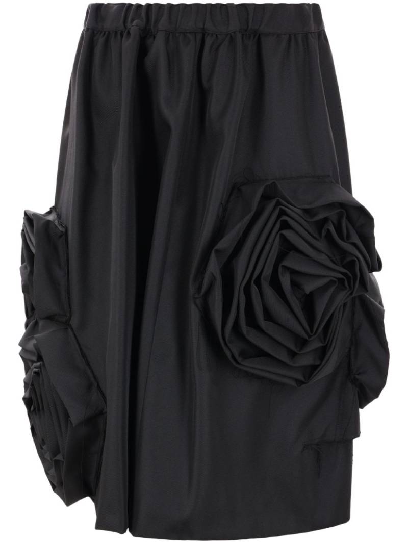 Comme Des Garçons flower-detailing midi skirt - Black von Comme Des Garçons