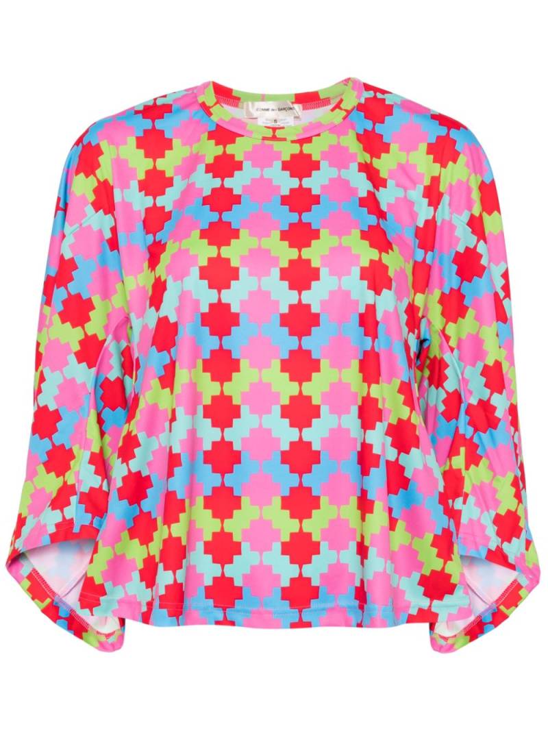 Comme Des Garçons graphic-print tunic - Pink von Comme Des Garçons