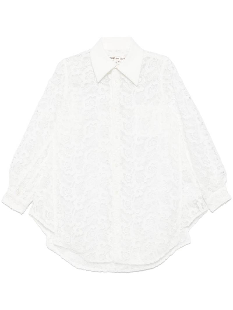 Comme Des Garçons guipure-lace shirt - White von Comme Des Garçons