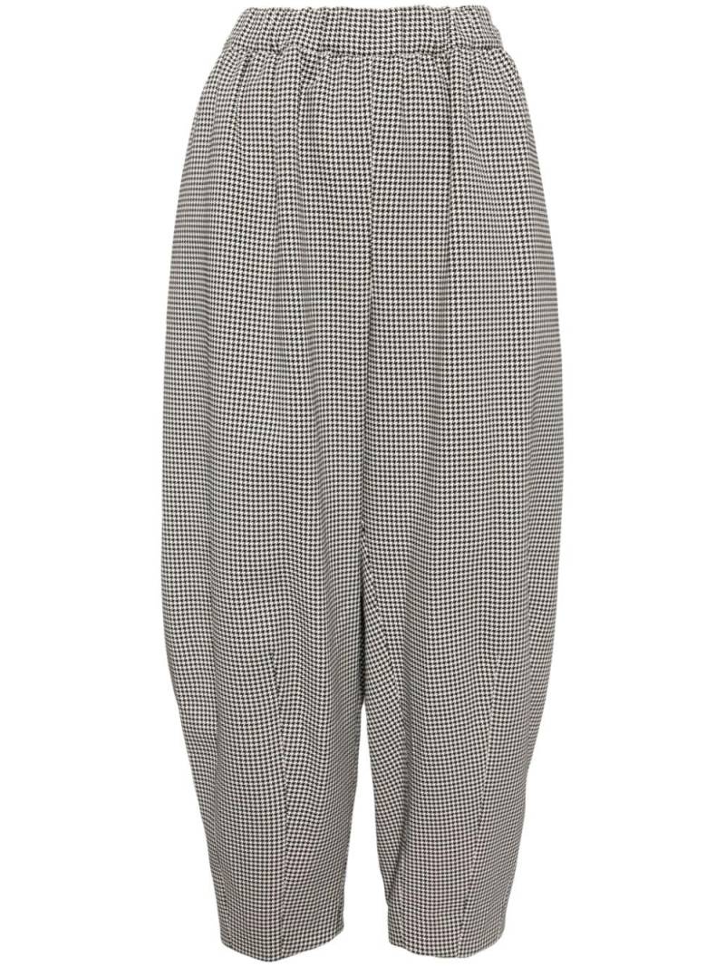 Comme Des Garçons houndstooth tapered trousers - White von Comme Des Garçons