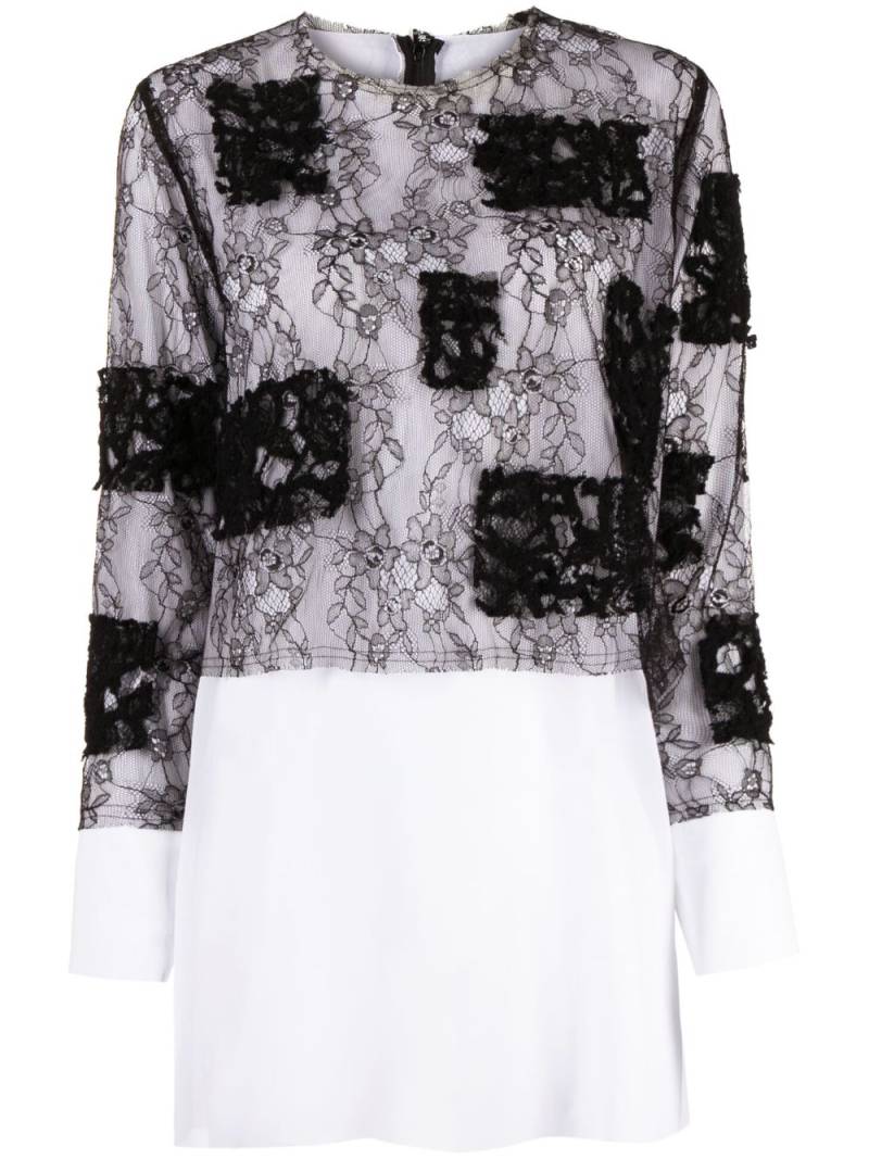 Comme Des Garçons layered sheer-lace blouse - Black von Comme Des Garçons