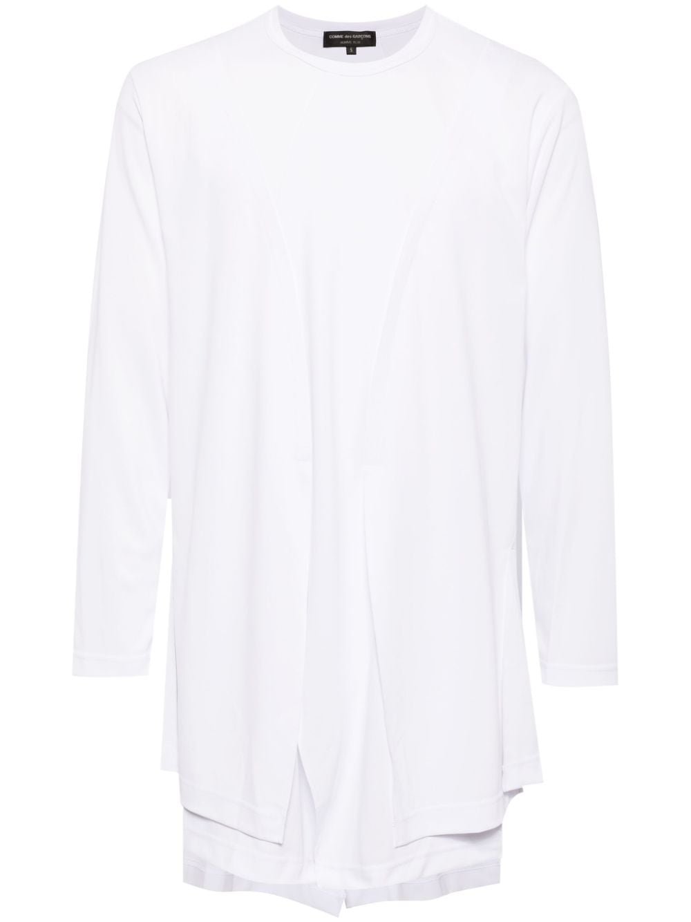 Comme Des Garçons longsleeved asymmetric T-shirt - White von Comme Des Garçons