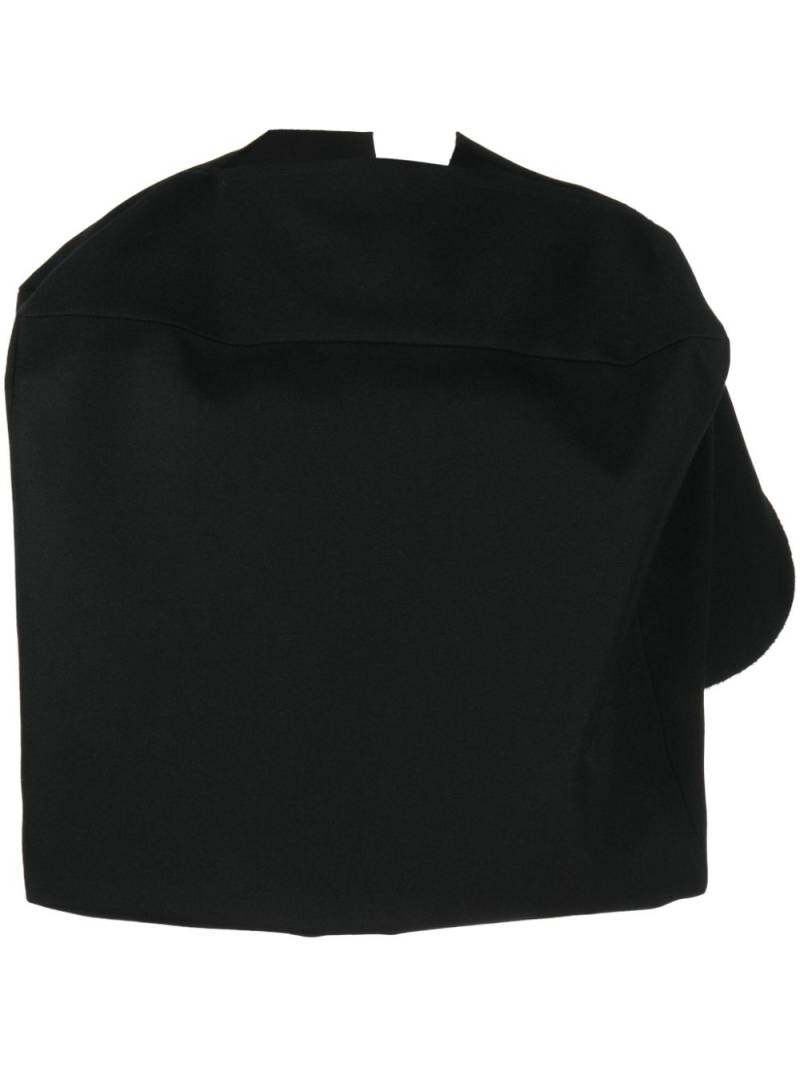 Comme Des Garçons oversized-frame wool cropped top - Black von Comme Des Garçons