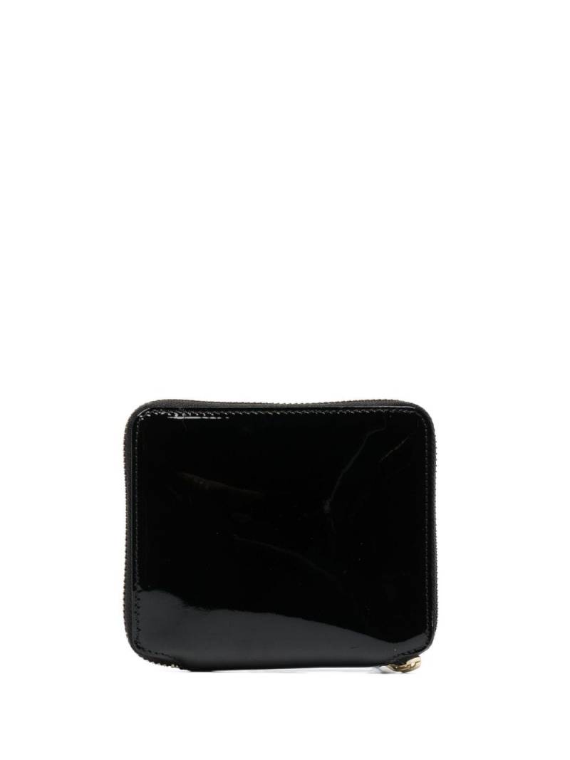 Comme Des Garçons Wallet patent leather zipped wallet - Black von Comme Des Garçons Wallet