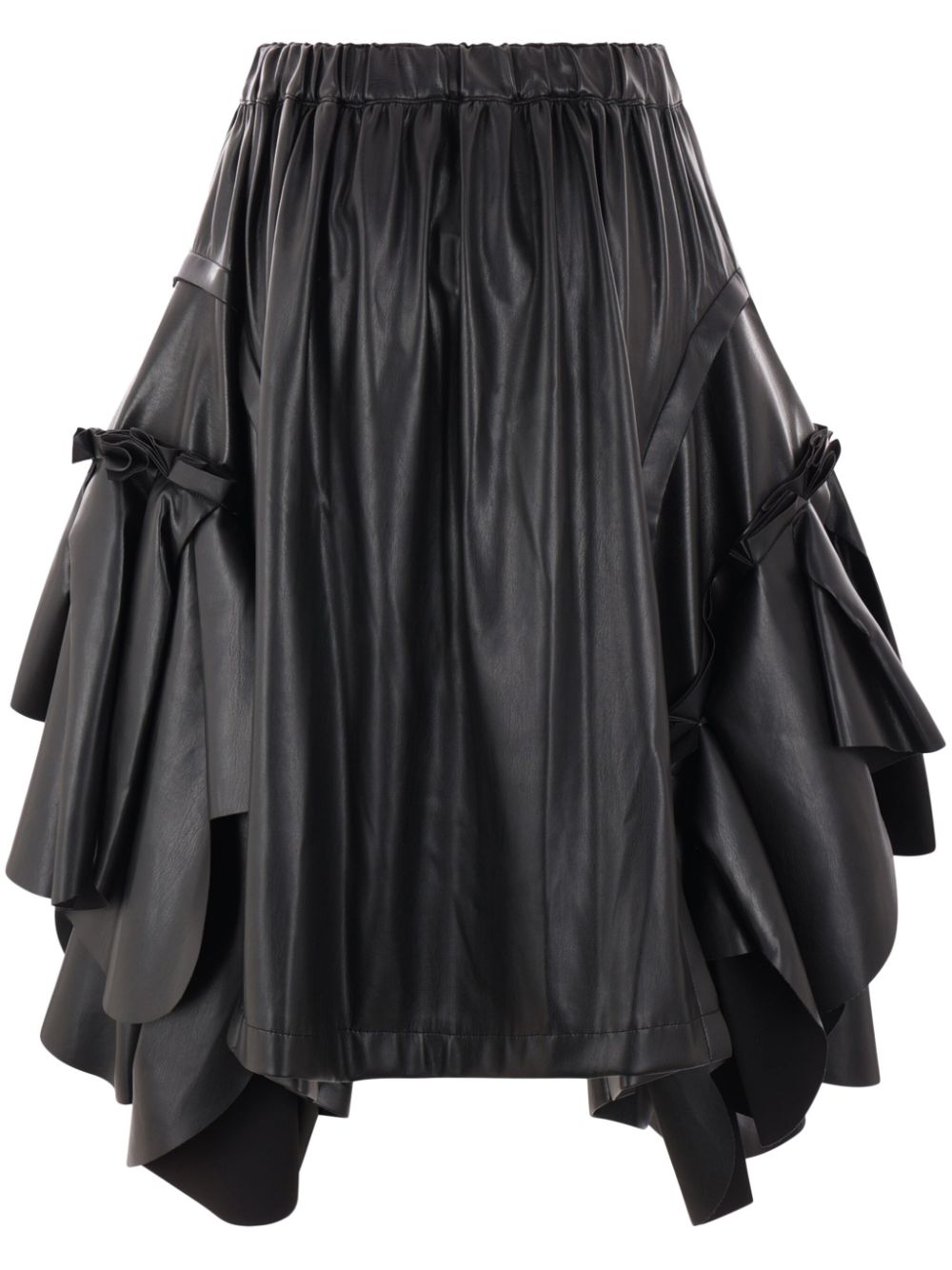 Comme Des Garçons pleat-detailing midi skirt - Black von Comme Des Garçons