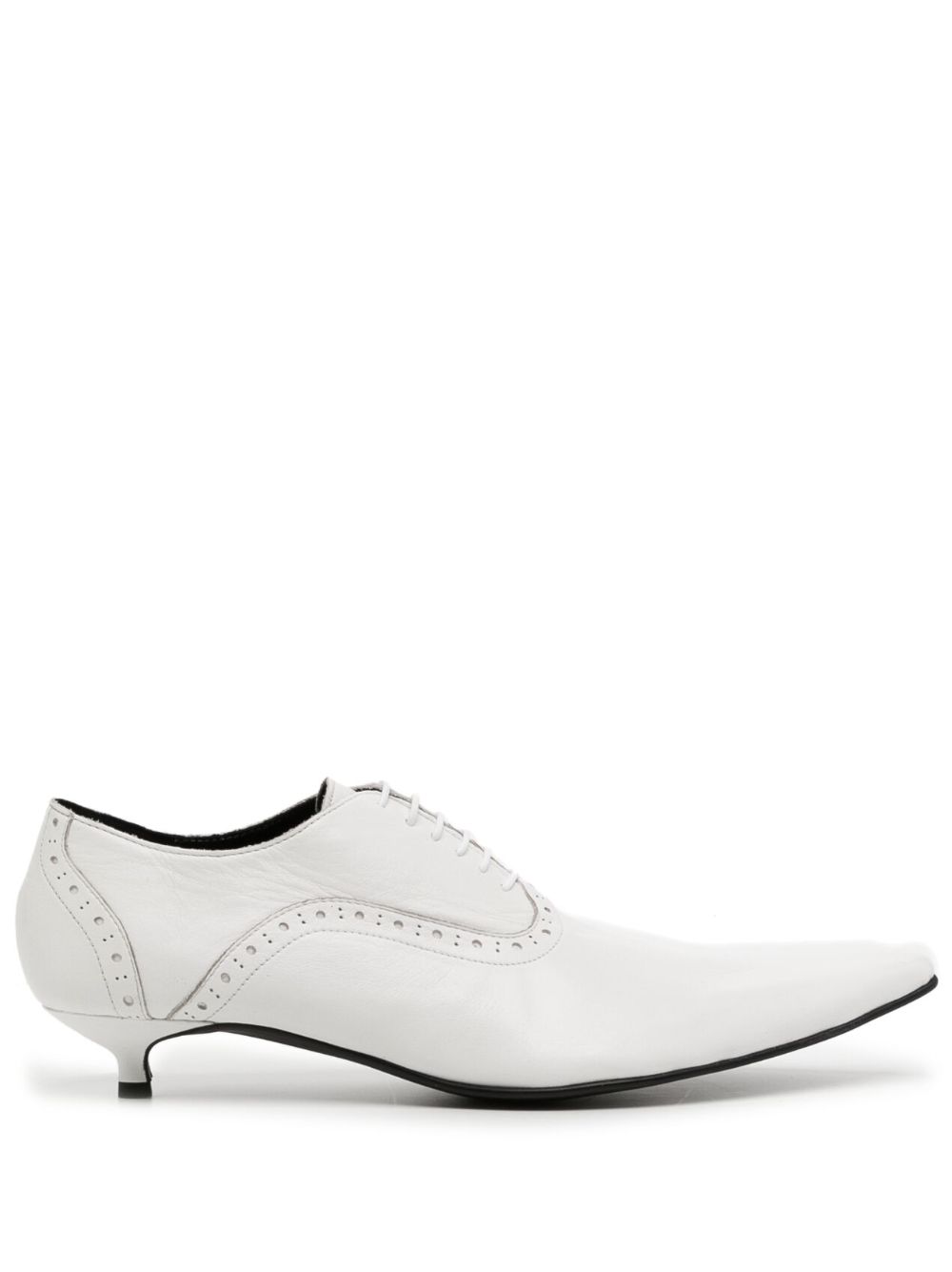 Comme Des Garçons pointed-toe leather pumps - White von Comme Des Garçons