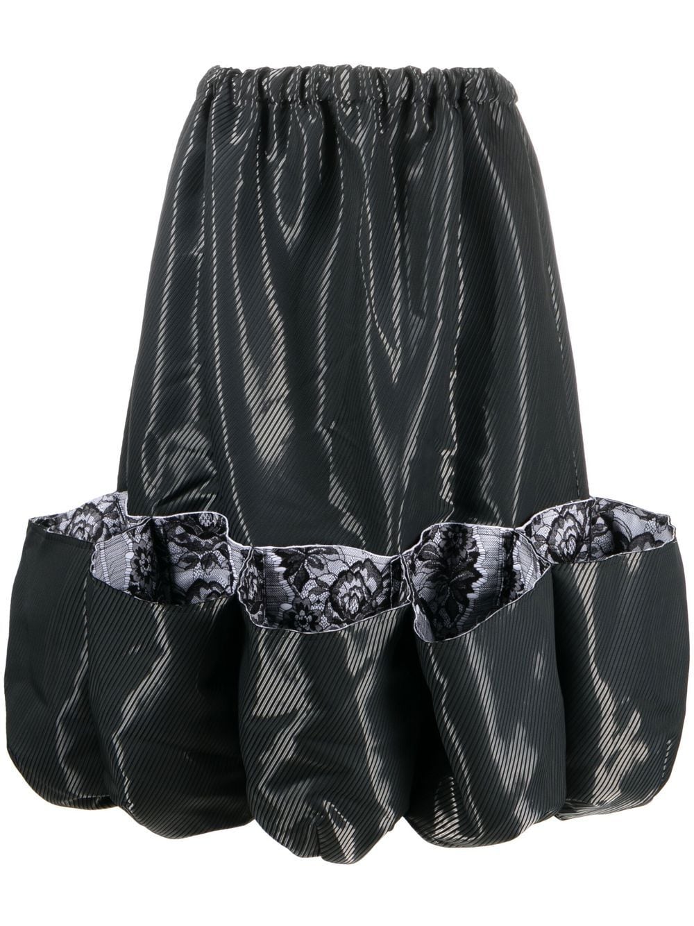 Comme Des Garçons puff hem lace-trim skirt - Black von Comme Des Garçons