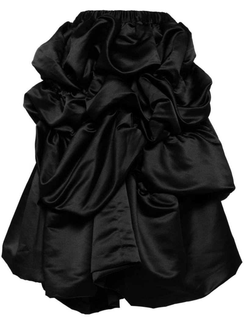 Comme Des Garçons ruched midi skirt - Black von Comme Des Garçons