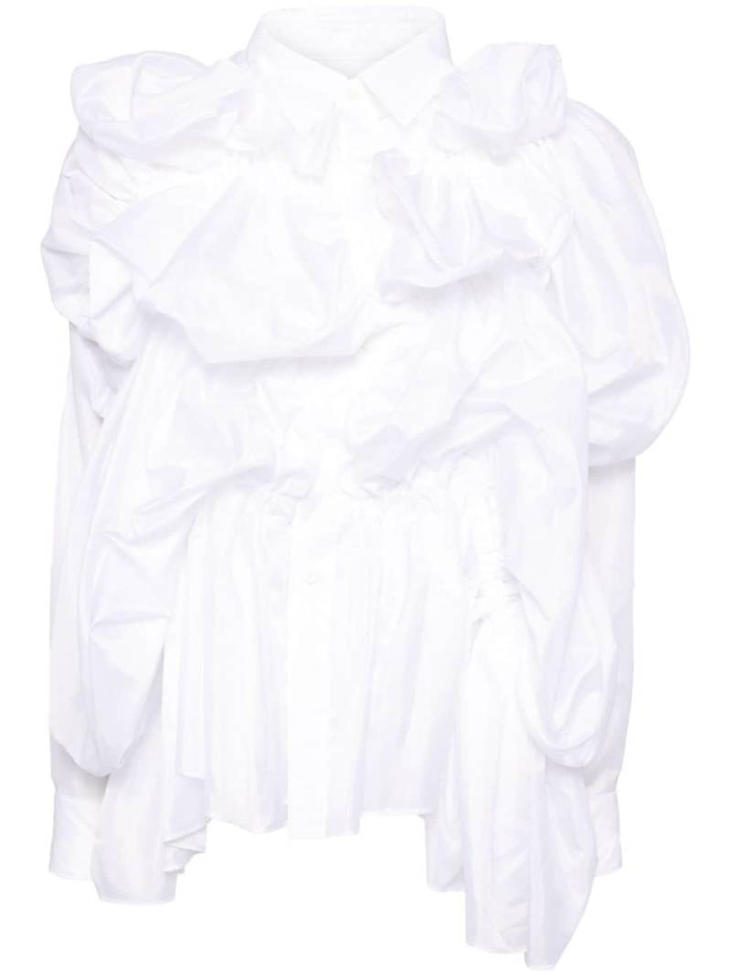 Comme Des Garçons ruched shirt - White von Comme Des Garçons