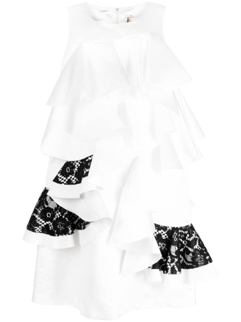 Comme Des Garçons ruffle-detailing sleeveless dress - White von Comme Des Garçons