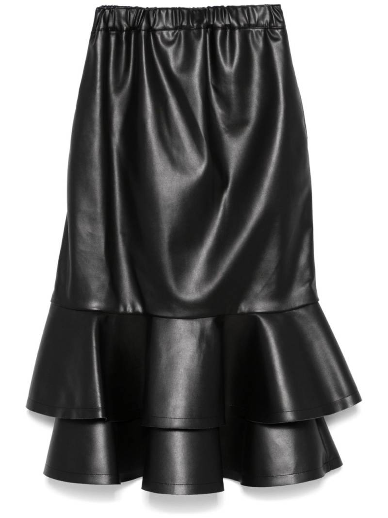 Comme Des Garçons ruffle-hem midi skirt - Black von Comme Des Garçons